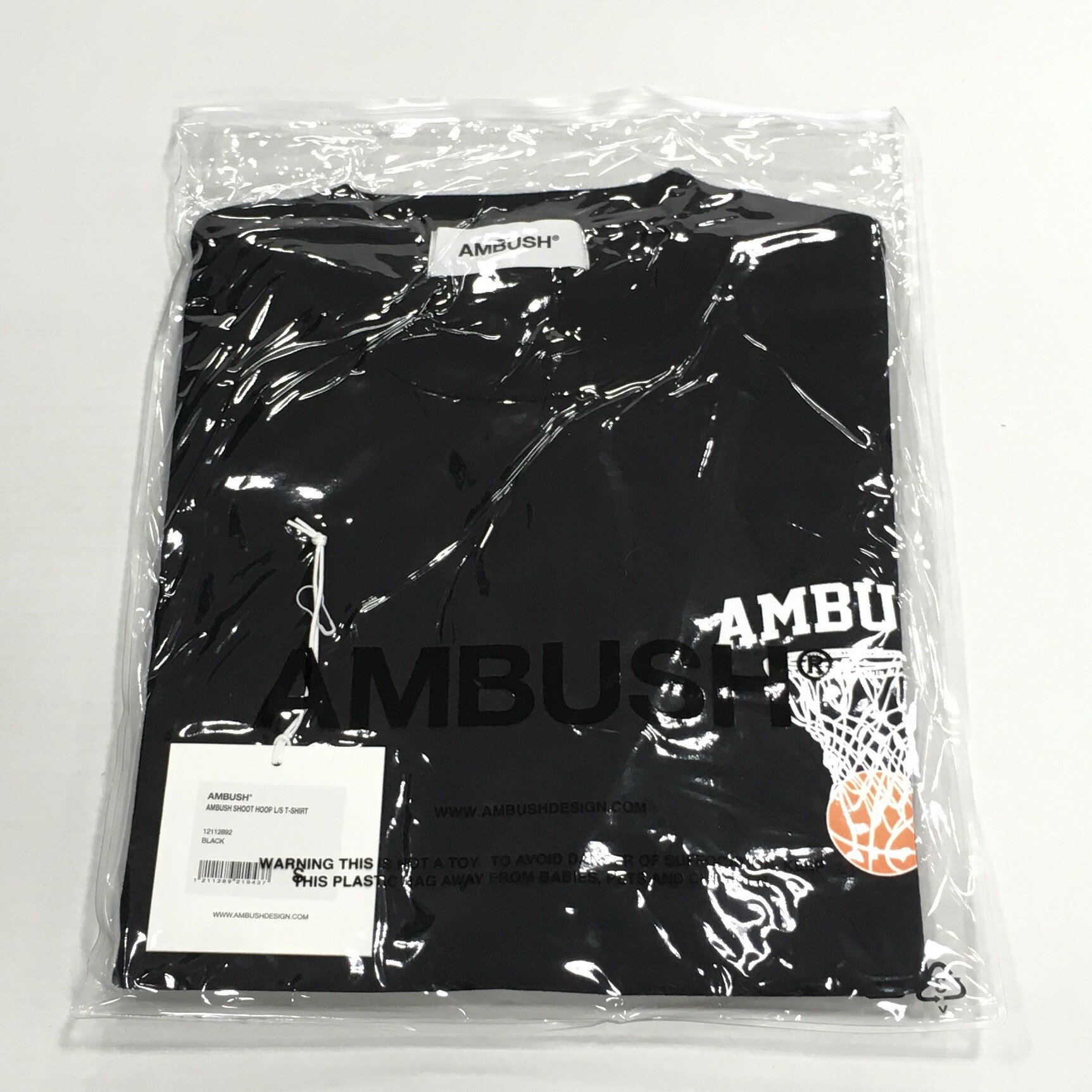 AMBUSH SHOOT HOOP L/S T-SHIRT / アンブッシュ バスケットグラフィックロングTシャツ 12112892　長袖　メンズ　ブラック　size:S 