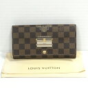 【送料無料】LOUIS VUITTON / ルイヴィトン ダミエ ポルトフォイユ サラ N63179 GI2183 トランク柄 二つ折り長財布 レディース エベ...