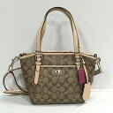 【送料無料】COACH / コーチ シグネチャー 2WAY ショルダーバッグ F26182 ハンドバッグ 斜めがけ レディース ベージュ【中古】【006】