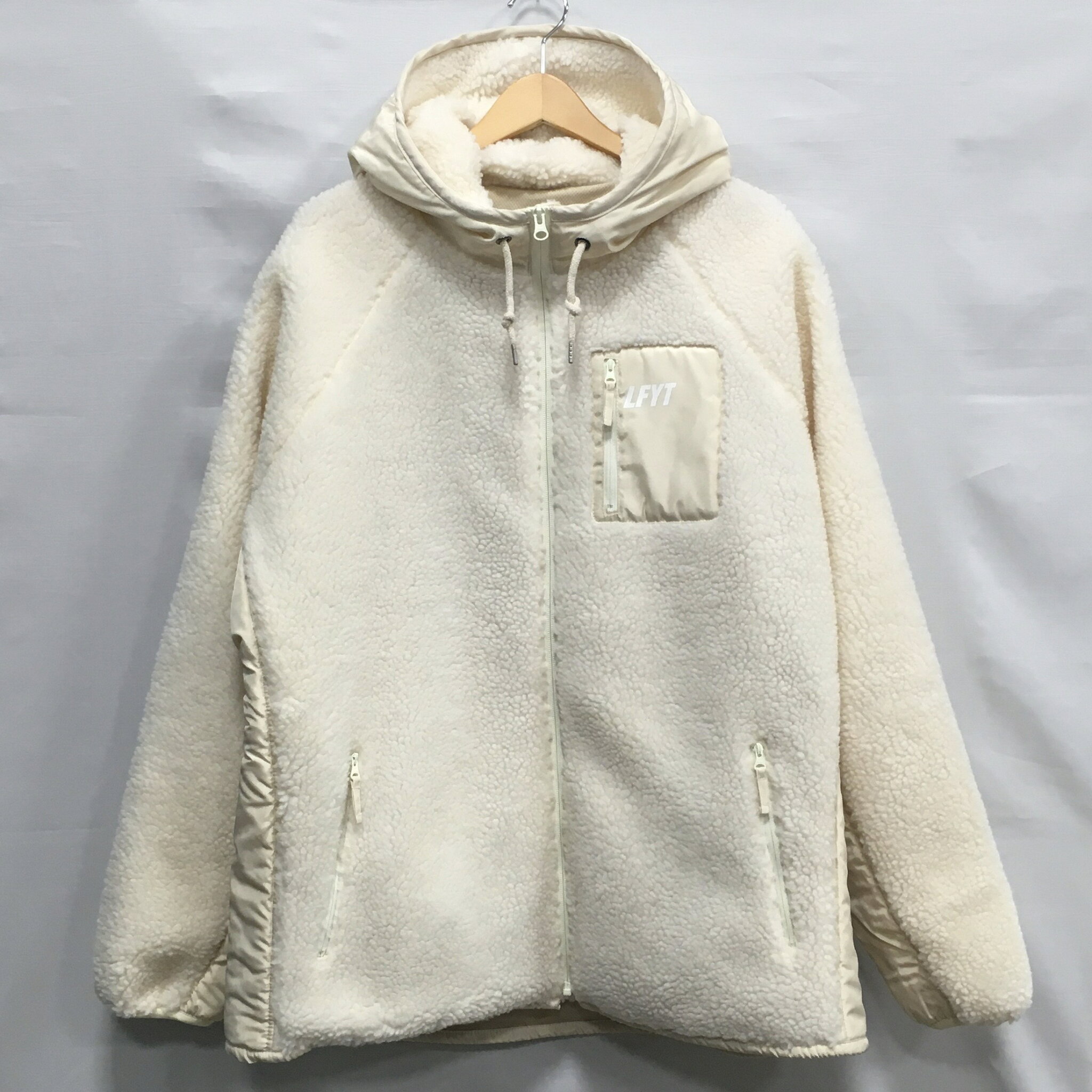 【送料無料】LFYT Lafayette SHERPA FLEECE ZIP PARKA LA201012 / エルエフワイティー ラファイエット シェルパ フリースジップパーカー ボアパーカー アウター メンズ ナチュラル size:XXL【中古】【006】