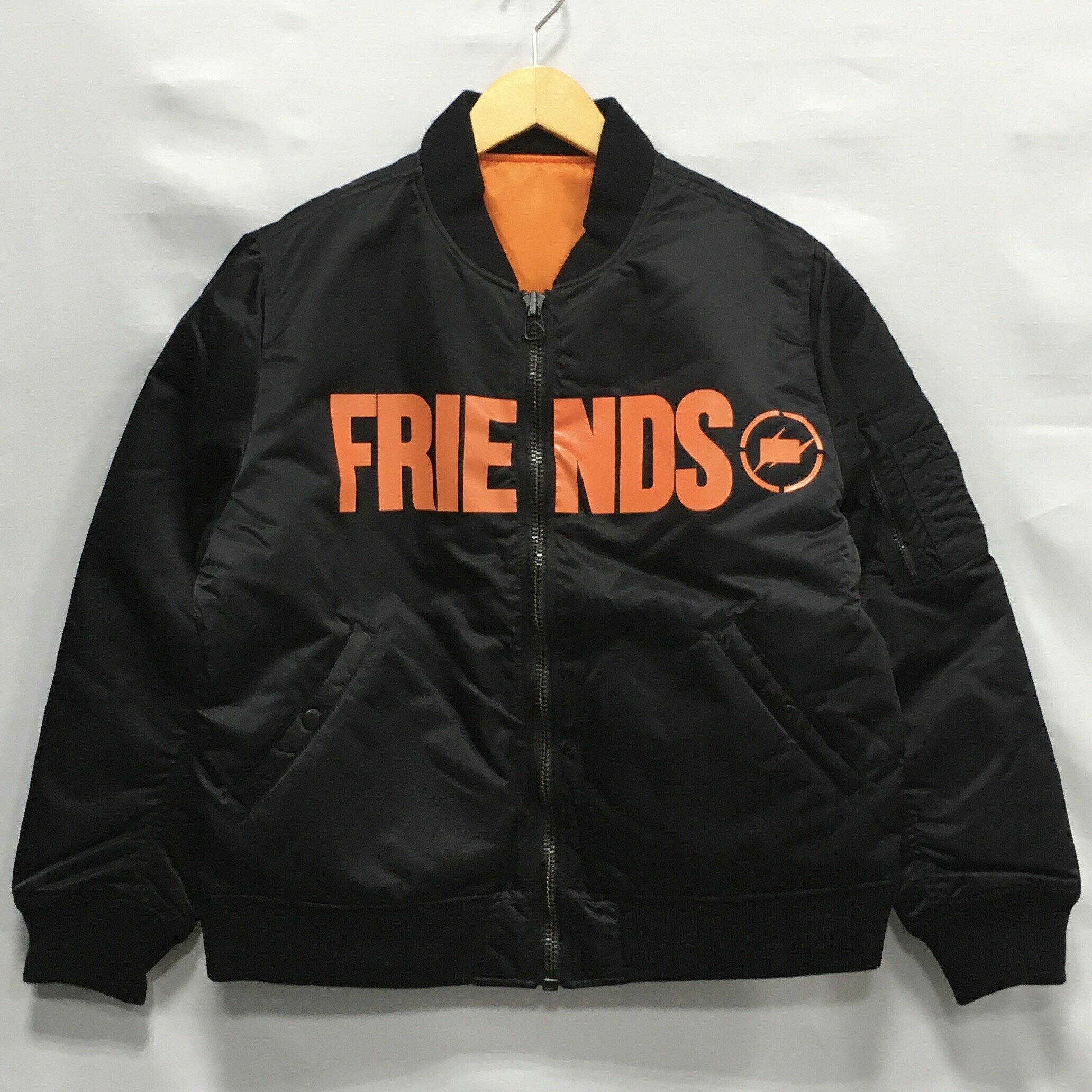 【送料無料】VLONE fragment design 17SS Friends Bomber Jacket PKL-3751-A / ヴィーローン フラングメントデザイン フレンズボンバージャケット THE PARK・ING GINZA限定 リバーシブル MA-1 …