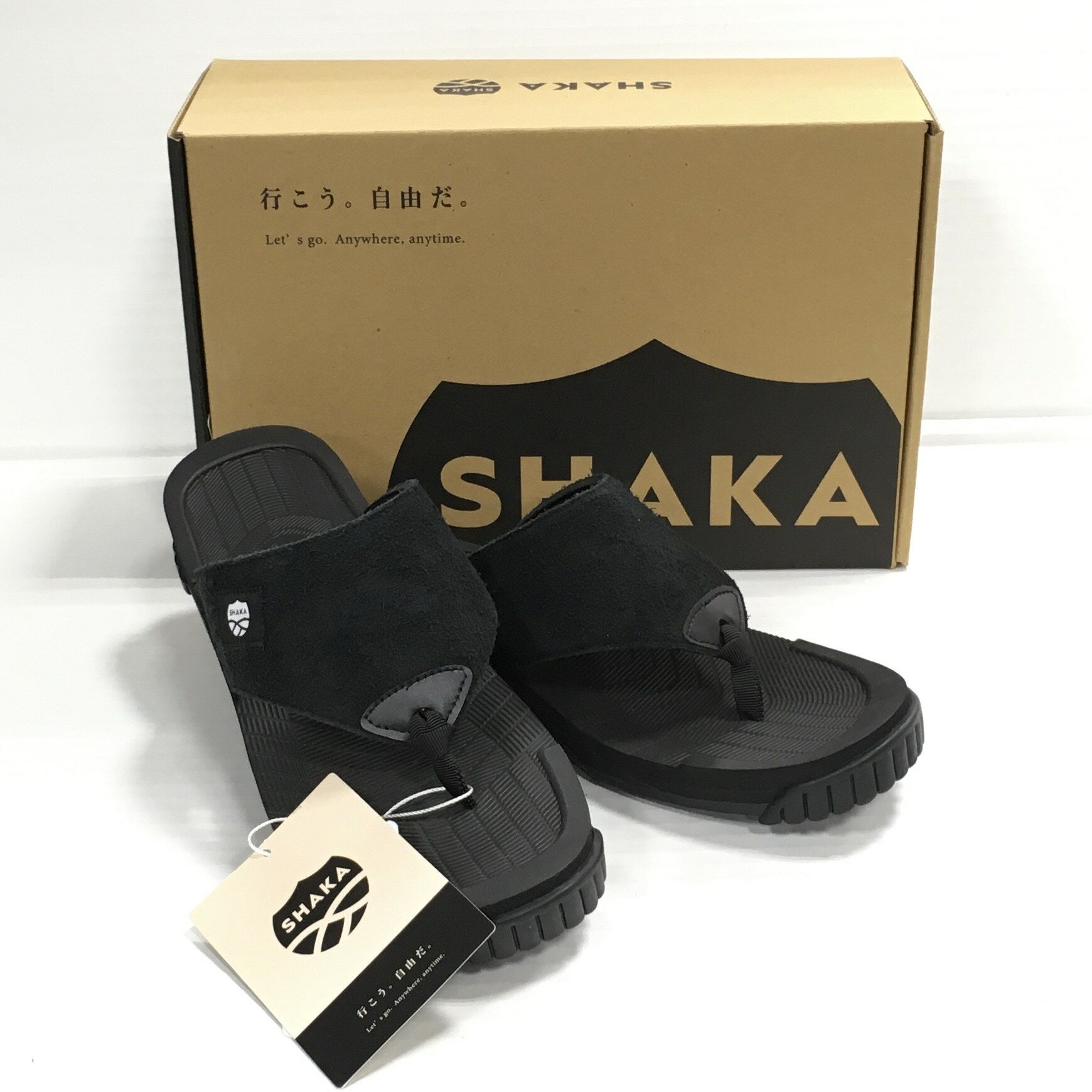 【送料無料】 SHAKA NAHOON BEACH HAIRY SUEDE SK-252 / シャカ ナフーンビーチ ヘアリースエード　ビーチサンダル　スポーツサンダル　23SS　メンズ　ブラック　size:27cm【中古】【006】