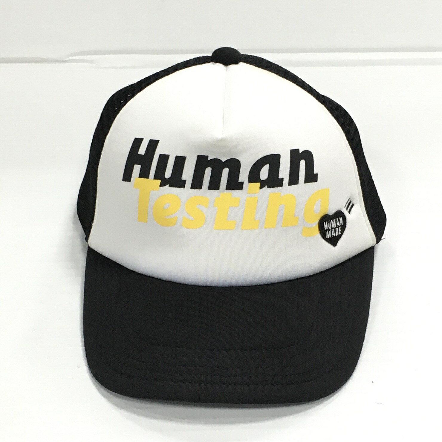 【送料無料】HUMAN MADE×A$AP Rocky HUMAN TESTING MESH CAP/ ヒューマンメイド×エイサップロッキー ヒューマン テスティング メッシュキャップ　コラボ　帽子　メンズ　ブラック ホワイト　size:FREE【中古】【006】