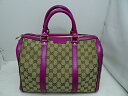 【送料無料】GUCCI(グッチ) 2wayショルダー ボストンバッグ GGキャンバス【中古】【005】