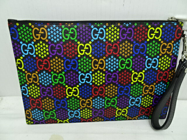 【送料無料】GUCCI(グッチ) クラッチバッグ　ハンドバッグ　GGサイケデリック　601087【中古】【005】
