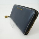 【中古】MARC JACOBS｜マークジェイコブス THE GRIND STANDARD CONTINENTAL WALLET M0013603 ラウンドファスナー長財布 ネイビー系【f124】