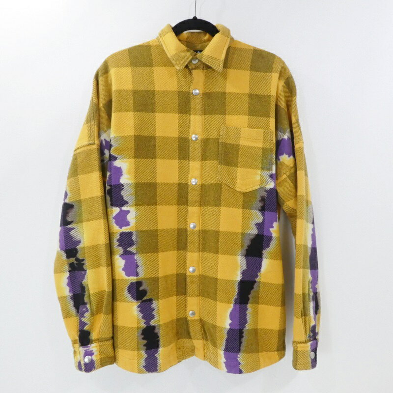 yÁzPalm Angelsbp[GWFX Tie-Dye Check Overshirt L/S`FbNI[o[Vc PWGA026S20FAB0013720 2020AW C[XghK CG[ TCYFMyf108z