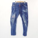 【中古】DSQUARED2｜ディスクエアード TIDY BIKER JEAN ダメージ加工デニムパンツ S74LB0170 2017SS 国内正規品 ブルー サイズ：48【f108】