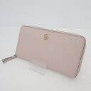 【中古】TORY BURCH｜トリーバーチ ROBINSON ラウンドファスナー長財布 54448 ピンク【f125】