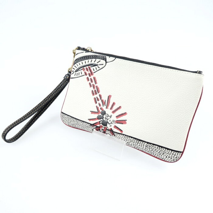 【中古】COACH｜コーチ ×Disney×Keith Haring Small Wristlet リストレット付きポーチ C1177 2021S/S[2021年春夏モデル] 【f135】