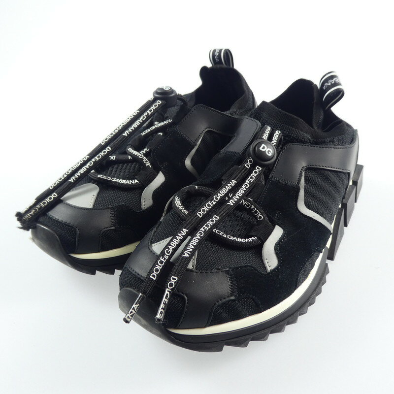 【中古】DOLCE&GABBANA｜ドルチェアンドガッバーナ CS1718 SORRENTO TREKKING SNEAKERS スニーカー ブラック サイズ：EU41(25.5cm程度)【f126】