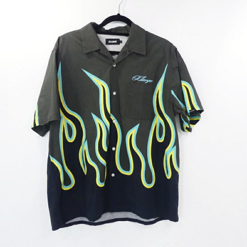 yÁzX-LARGEbGNXg[W FLAME S/S SHIRT 101222014005 I[vJ[Vc 2022SS TCYFL / Xg[gyf103z