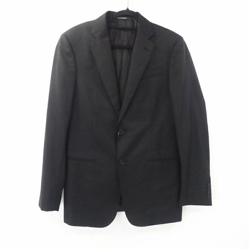 【中古】EMPORIO ARMANI｜エンポリオアルマーニ SUPER 130'S G-LINE テーラードジャケット 11VGCA 2018SS ブラック サイズ：1 / インポート【f094】