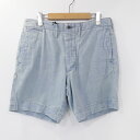 【中古】RRL（RALPH LAUREN）｜ダブルアールエル（ラルフローレン） OFFICER’S SHORT ショートパンツ 2023SS ユーズド加工 サイズ：30..