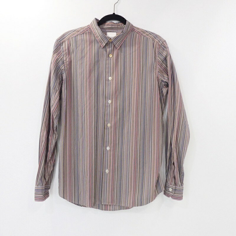 【中古】Paul Smith｜ポールスミス マルチストライプシャツ 103309 006LN シャツ長袖 サイズ：L / インポート【f102】