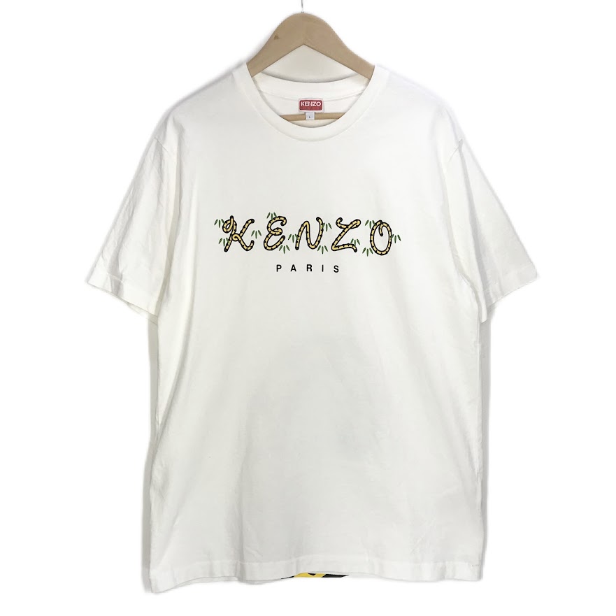 【中古】KENZO｜ケンゾー x Nigo Tiger Tail Relaxed T-Shirt/半袖Tシャツ/ WHITE サイズ：L【f108】