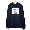 yÁzBoTTb{bg ~CreativeDrugStore/Square Logo Hoodie/vp[J[ lCr[ TCYFXLyf103z