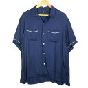 yÁzMARBLESb}[uX BOWLING SHIRT/{[OVc/MSH-S1803/18SS NAVY TCYF1 / [hyf104z