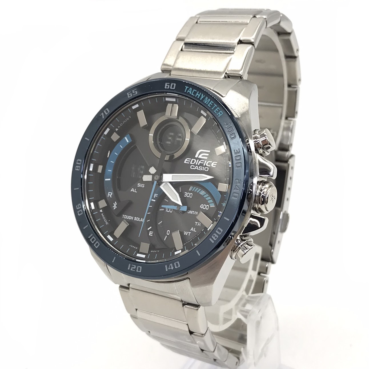 【中古】CASIO|カシオ EDIFICE/アナデジソーラー/腕時計/ECB-900DB シルバー【f131】