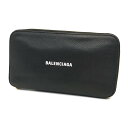 【中古】BALENCIAGA｜バレンシアガ CASH CONTINENTAL WALLET ZIP/ラウンドファスナー長財布/594290 ブラック【f125】