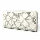 yÁzKate SpadebPCgXy[h spencer perforated zip around continental wallet/Eht@Xi[z/PWR00479 WHITEnyf124z