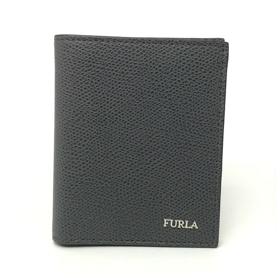 【中古】FURLA｜フルラ MARTE BUSINESS CARD CASE/カードケース/名刺入れ/PCK1NWA GRAY【f125】