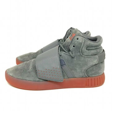 【中古】adidas originals|アディダス オリジナルス TUBULAR INVADER STRAP GRAY サイズ:24.5cm【f128】