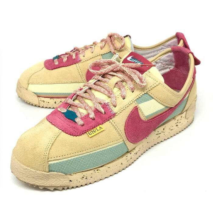 【中古】NIKE × UNION｜ナイキ × ユニオン CORTEZ SP/コルテッツ SP/スニーカー/DR1413-200/ UNION SESAME/PINK CLAY/DUTCH GREEN サイズ：27cm【f126】