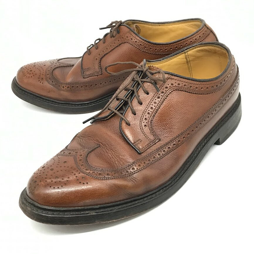 【中古】FLORSHEIM｜フローシャイム ウイングチップ/ドレスシューズ/革靴/ BROWN サイズ：27.5cm【f127】