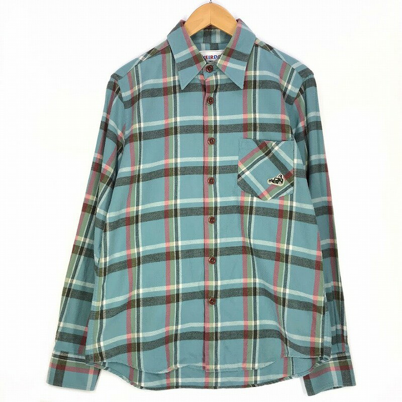 yÁzWEIRDObEBA[h CHARLIE - L/S CHECK SHIRTS/lVc/WRD-18-AW-23 BLUE TCYFM / [hyf104z