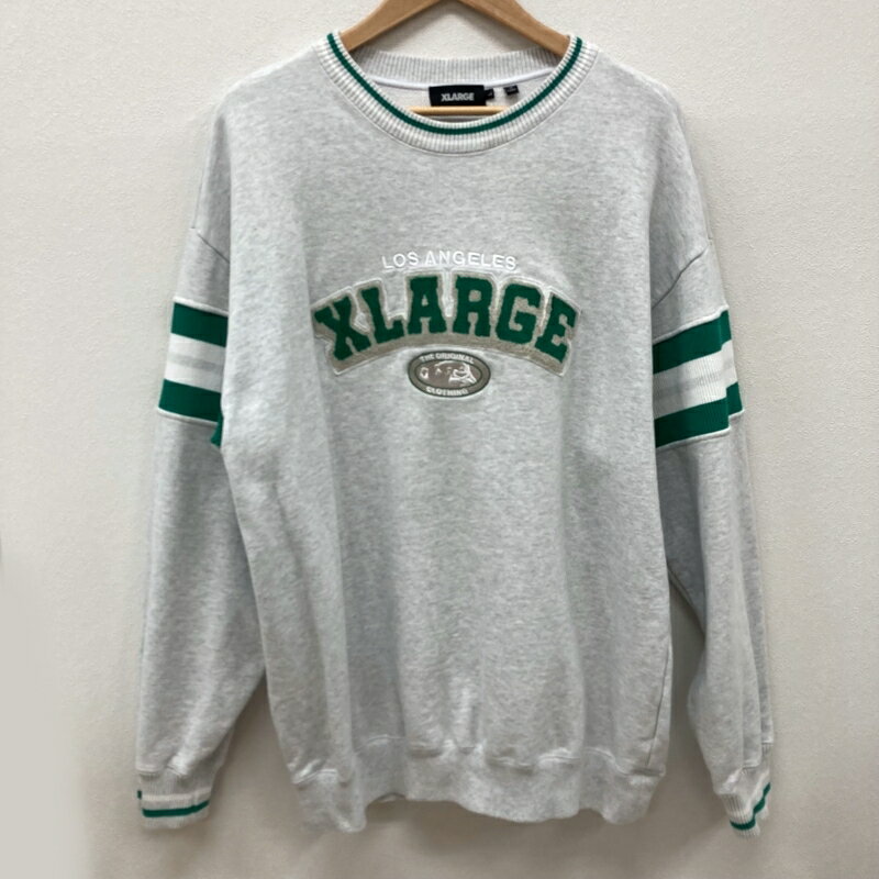 yÁzX-LARGEbGNXg[W STRIPED SLEEVE TEAM LOGO CREWNECK SWEAT XEFbgVc O[/O[ TCYFLyf103z