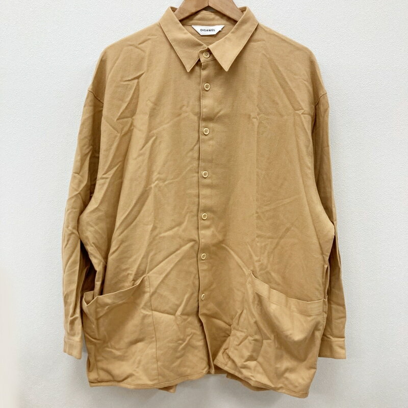 【中古】DIGAWEL｜ディガウェル Side Pocket Oversized Shirt 長袖シャツ ベージュ サイズ：1【f104】