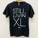 【中古】STUSSY｜ステューシー STILL LIVIN XL 半袖Tシャツ ブラック サイズ：S【f103】