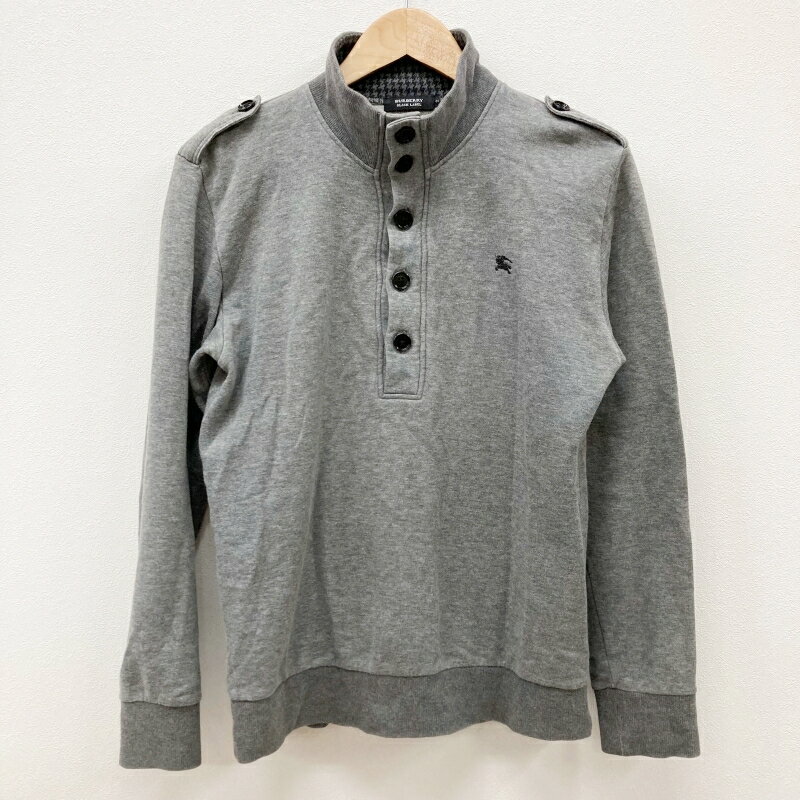 【中古】BURBERRY BLACK LABEL｜バーバリーブラックレーベル スウェットシャツ グレー サイズ：2【f102】