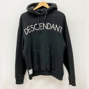 【中古】DESCENDANT｜ディセンダント PADDLE HOODED SWEAT SHIRT プルオーバーパーカー ブラック サイズ：2【f104】