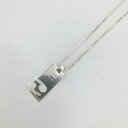 【中古】GUCCI｜グッチ CANCER 蟹座 プレート シルバーネックレス シルバー【f135】