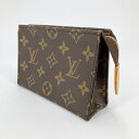 【中古】LOUIS VUITTON｜ルイヴィトン M47546 モノグラム ポシェット トワレット15 ポーチ ブラウン【f122】