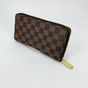 【中古】LOUIS VUITTON｜ルイヴィトン N60015 ダミエ エベヌ ジッピーウォレット 長財布 ブラウン【f125】