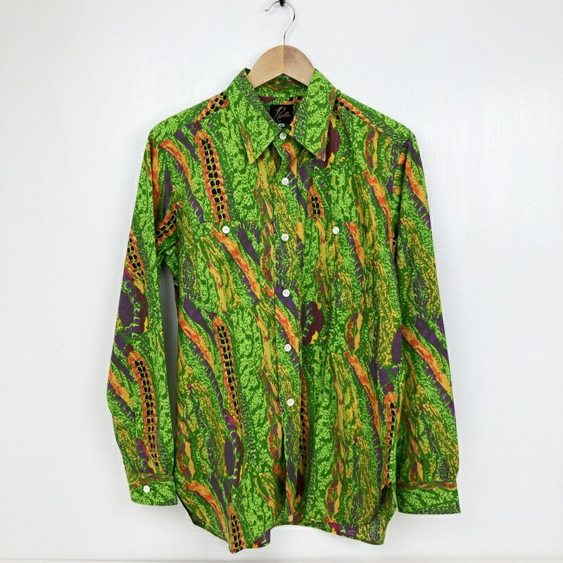 yÁzNeedlesbj[hY MR247 WORK SHIRT - INDIA COTTON BROADCLOTH / PRINTED Vc O[ TCYFSyf104z