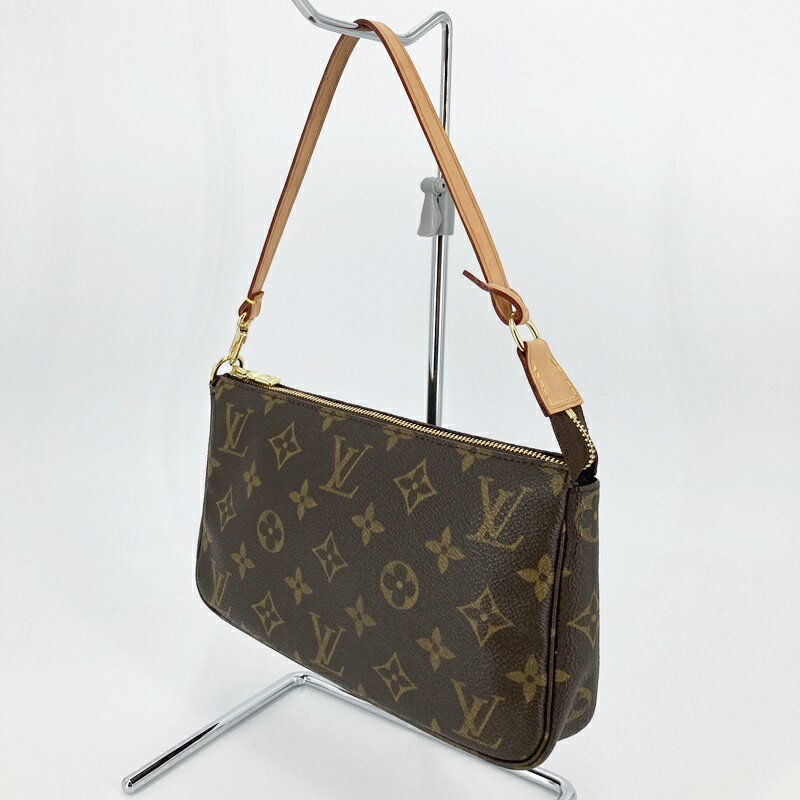 楽天お宝市番館【中古】LOUIS VUITTON｜ルイヴィトン M51980 モノグラム ポシェットアクセソワール　アクセサリーポーチ ブラウン【f122】