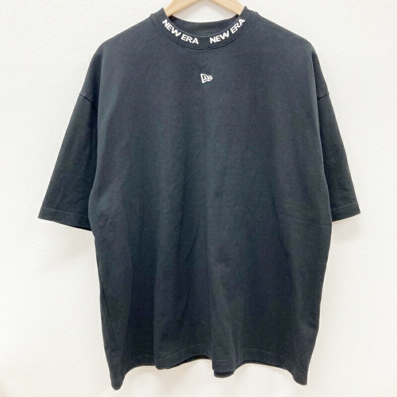 【中古】NEW ERA｜ニューエラ ミッドネック 半袖Tシャツ ブラック サイズ：XL【f103】