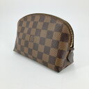 【中古】LOUIS VUITTON｜ルイヴィトン N47516 ダミエ ポシェット コスメティック ポーチ ブラウン【f122】