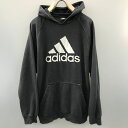 ADIDAS パフォーマンスロゴ ワッペンパーカー アップリケ アディダス デカロゴ【ヴィンテージ ビンテージ】【アメリカ古着】【中古 USED 古着】