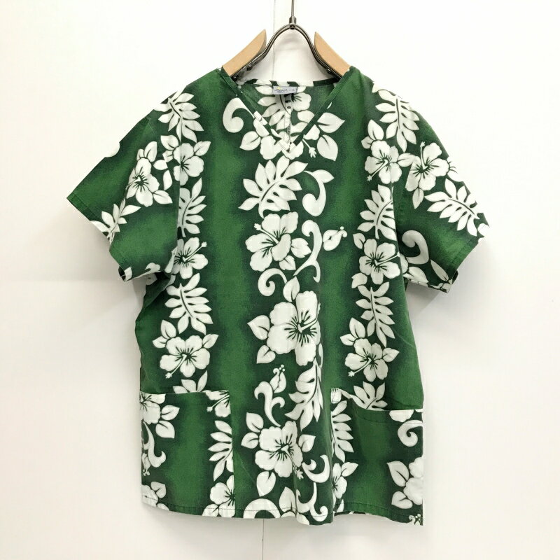 yzHAWAII 80`90N SCRUB SHIRT nCA An XNuVc O[ L vI[o[ yBe[W re[WzyAJÒzy USED Òz