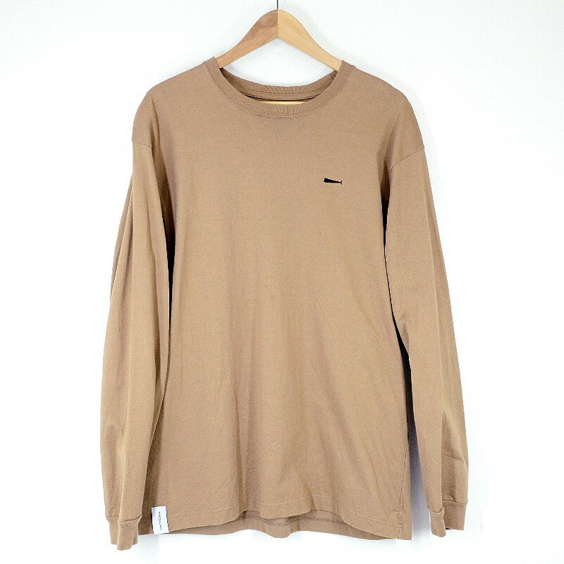 【中古】DESCENDANT｜ディセンダント CACHALOT STRIP LS/20AW/長袖Tシャツ/202ATDS-CSM06 BEIGE サイズ：3 / ストリート【f103】