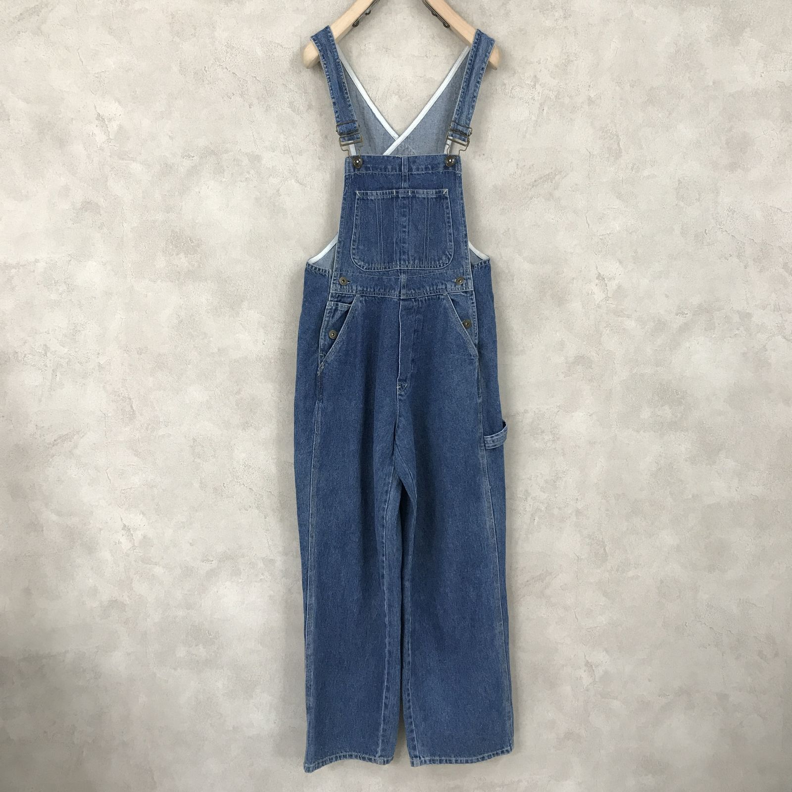 【中古】 オーバーオール 80年代 STEVE BERRY'S OVERALLS テーパードオーバーオール ブルー サイズ:S【加古川物流】