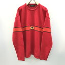 【中古】 セーター CARLO GRUBER 70〜80年代 オーストリア製 ビンテージ スキーセーター レッド サイズ:52【加古川物流】(4)