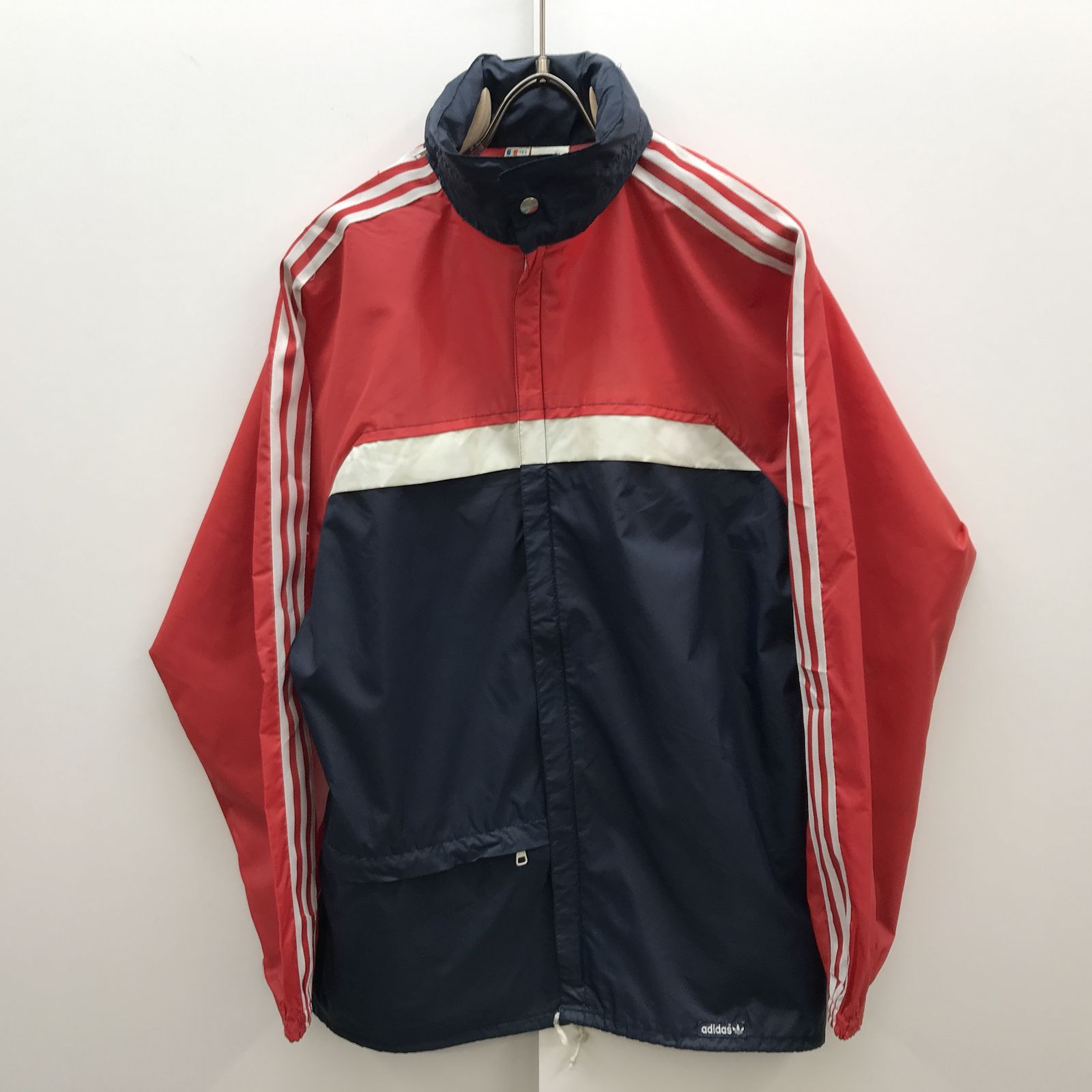 【中古】adidas | アディダス ナイロンジャケット アディダス 70年代 ビンテージ フランス製 3ライン フルジップ ナイロン ジャケット VENTEX MADE IN FRANCE マルチカラー【加古川物流】