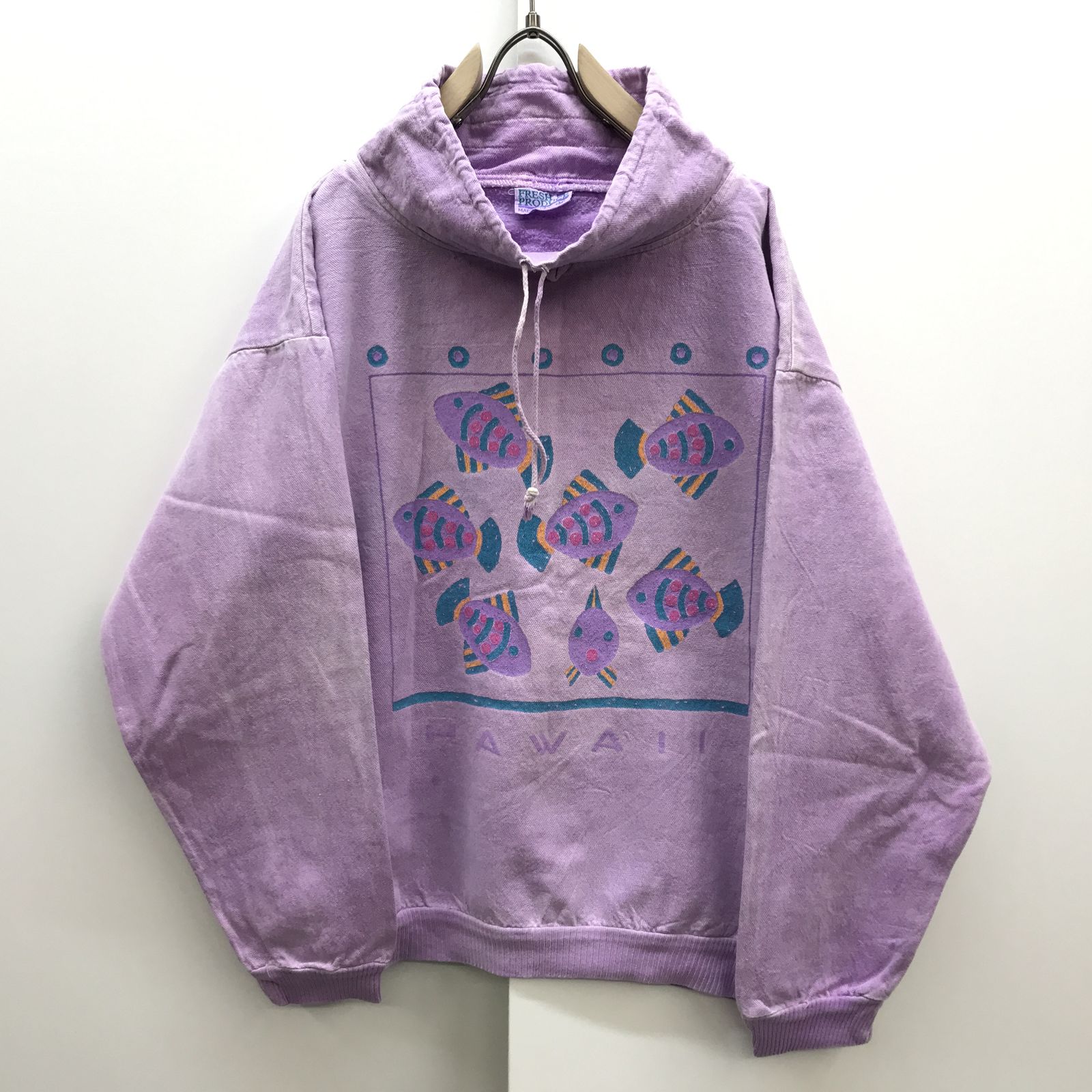 【中古】 長袖Tシャツ フレッシュプロデュース 80～90年代 USA製 後染め モックネック おさ