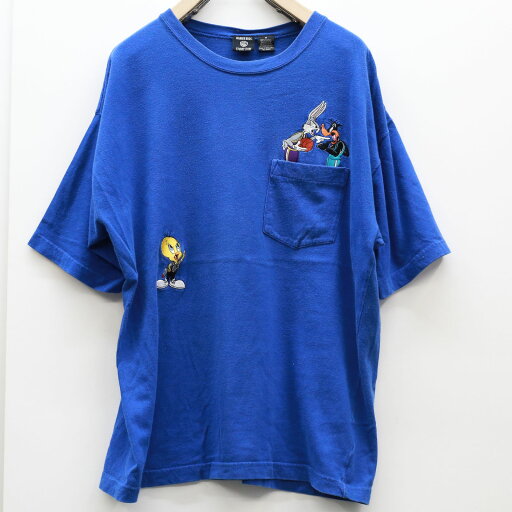 【中古】 半袖Tシャツ ワーナーブラザーズ ルーニー・テューンズ ポケット Tシャツ バックスバニー トゥイ—ティー ブルー M ブルー サイズ:M【加古川物流】 【中古】 半袖Tシャツ ワーナーブラザーズ ルーニー・テューンズ ポケット Tシャツ バックスバニー トゥイ—ティー ブルー M ブルー サイズ:M【加古川物流】